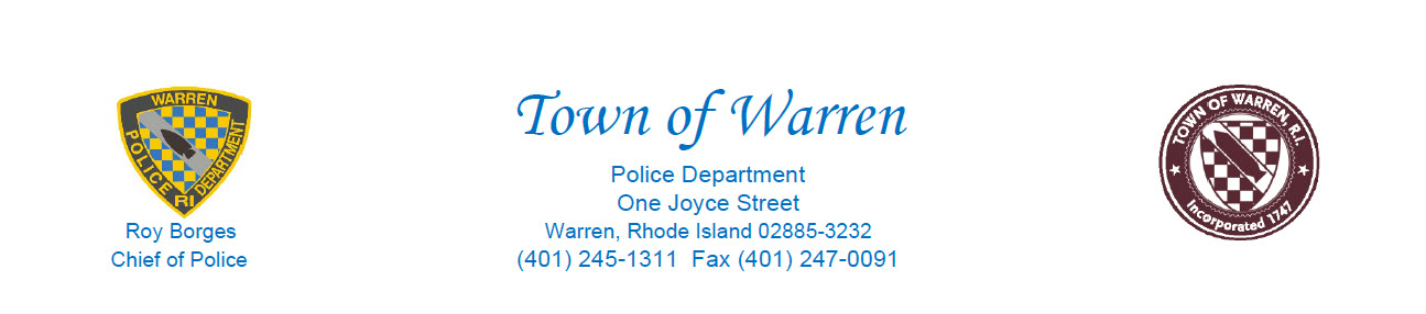 Warren Police Department, RI Public Safety Jobs