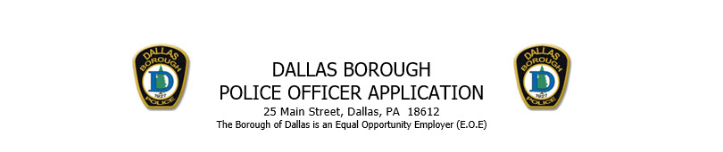Dallas Borough Police Department, PA Public Safety Jobs