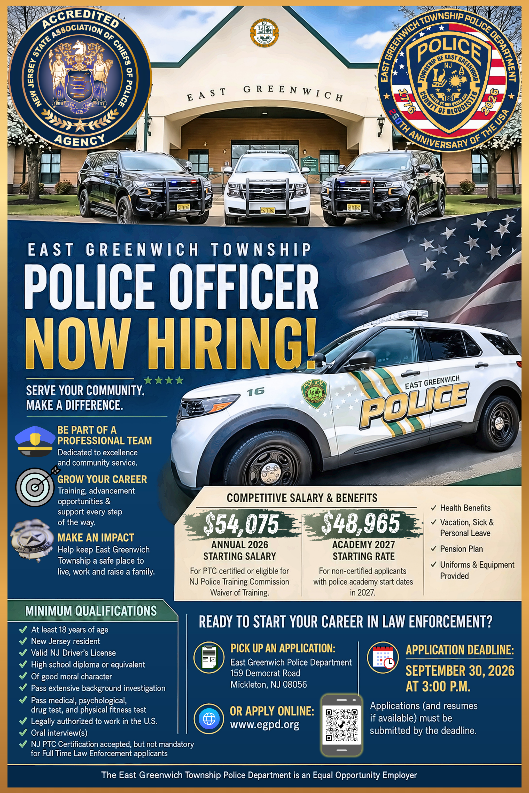 East Greenwich Township Police Department, NJ Public Safety Jobs