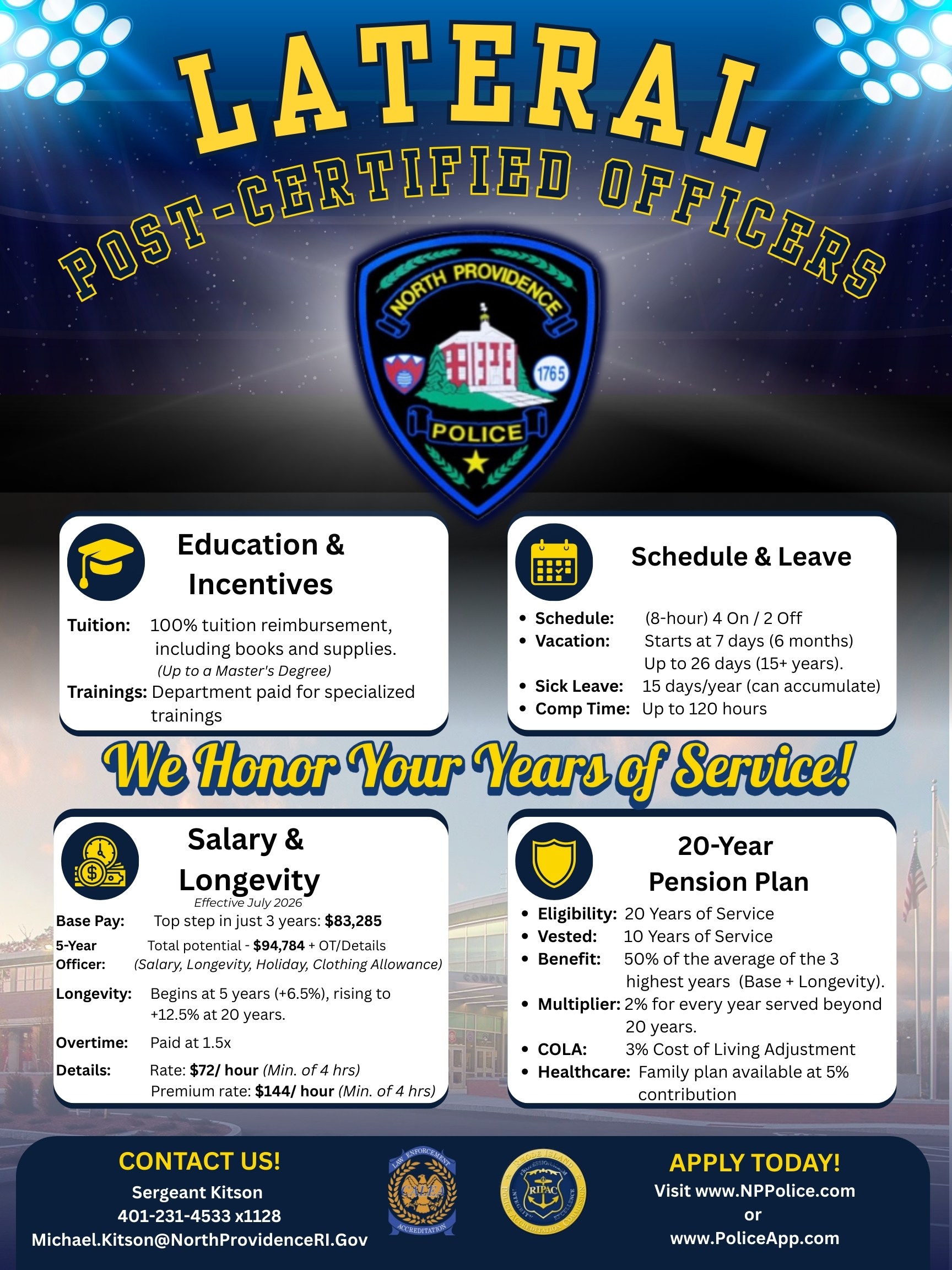 North Providence Police Department, RI Public Safety Jobs