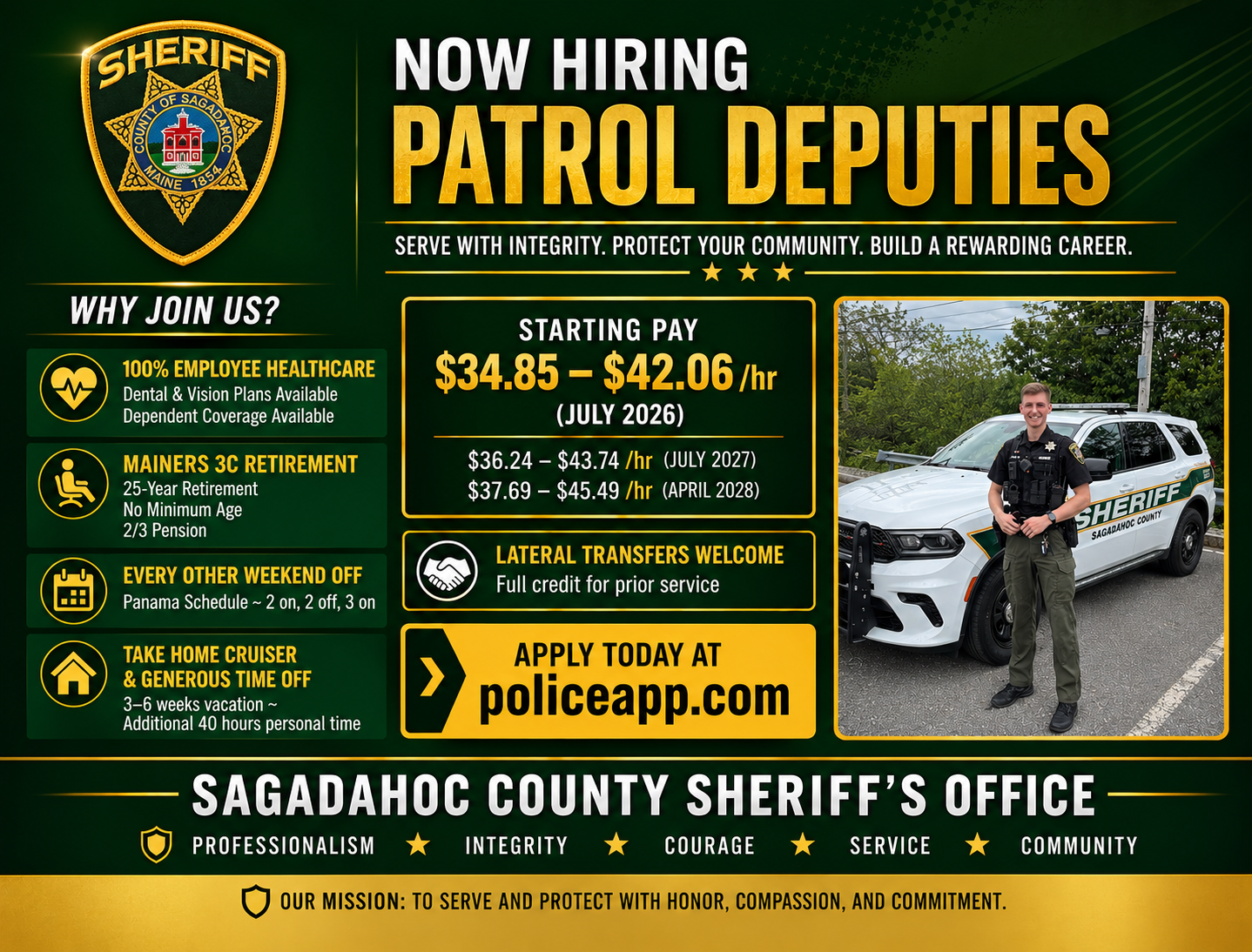 Sagadahoc County Sheriff's Office, ME Public Safety Jobs