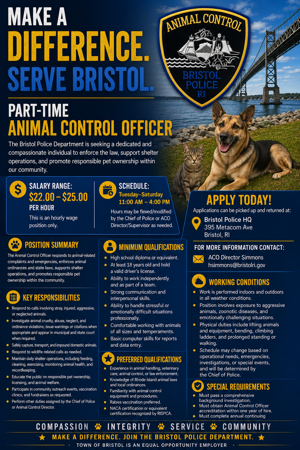 Bristol Police Department, RI Public Safety Jobs