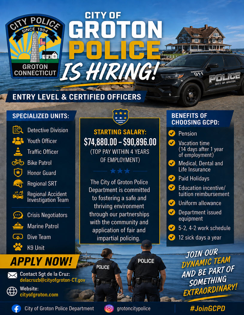 City of Groton Police Department, CT Public Safety Jobs