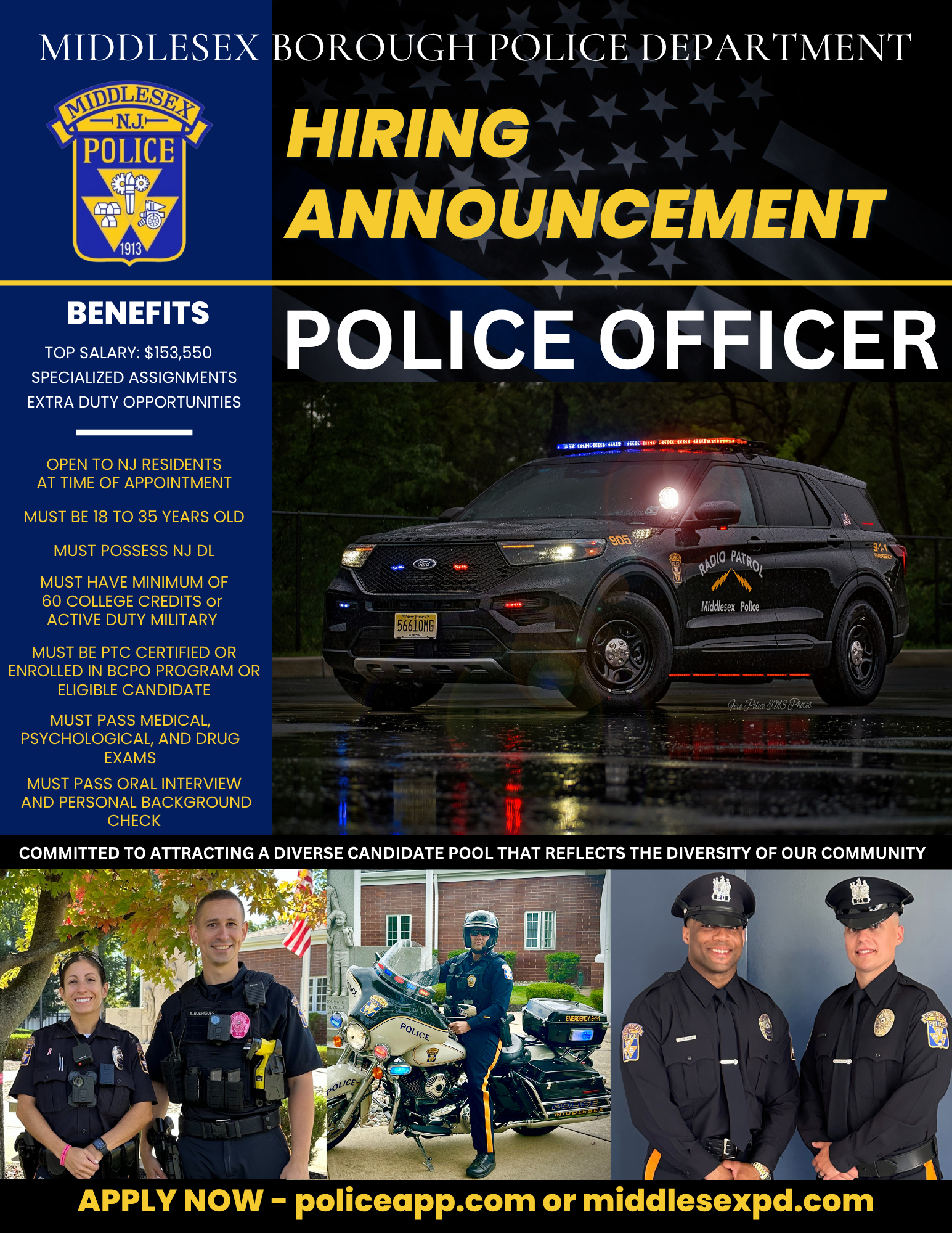 Middlesex Borough Police Department, NJ Public Safety Jobs