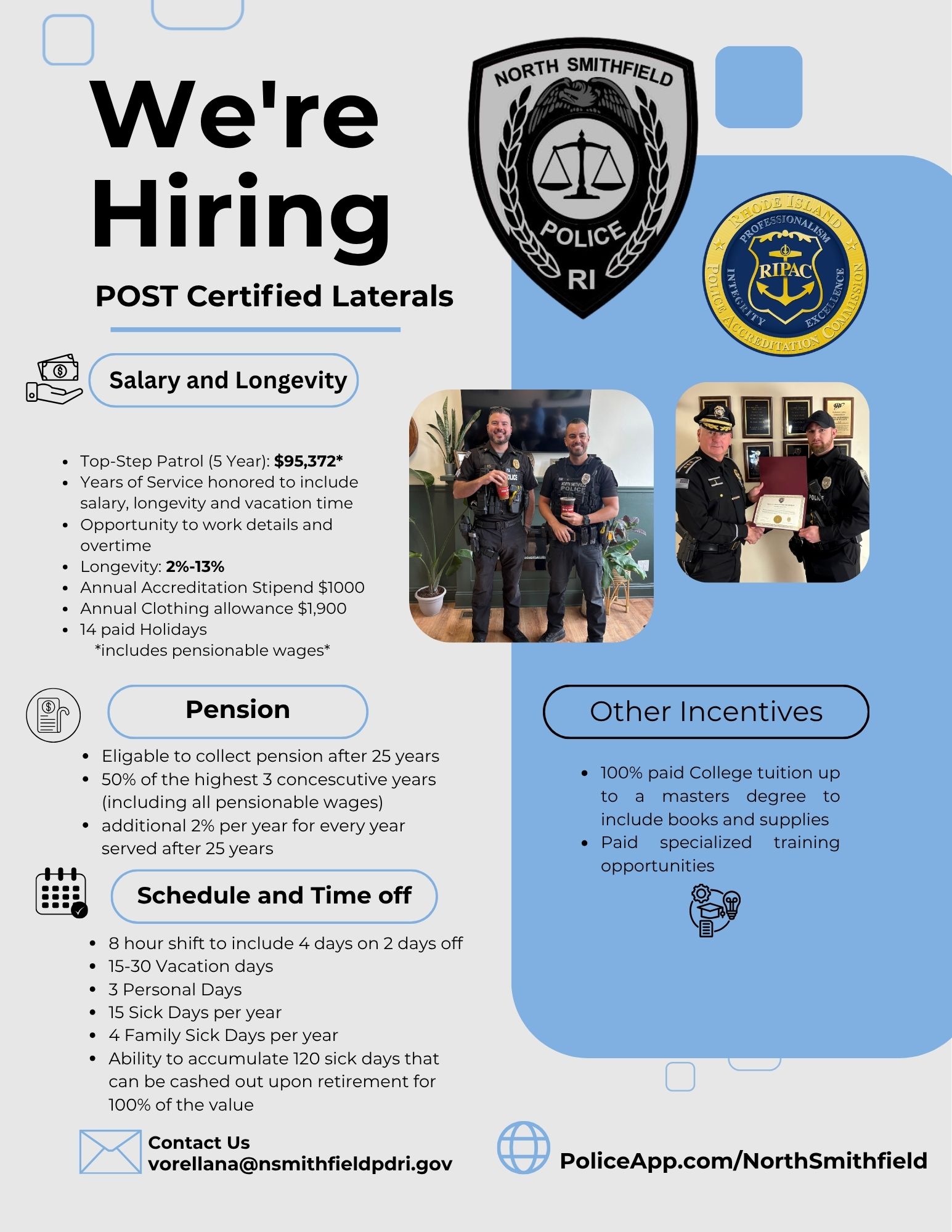 North Smithfield Police Department, RI Public Safety Jobs