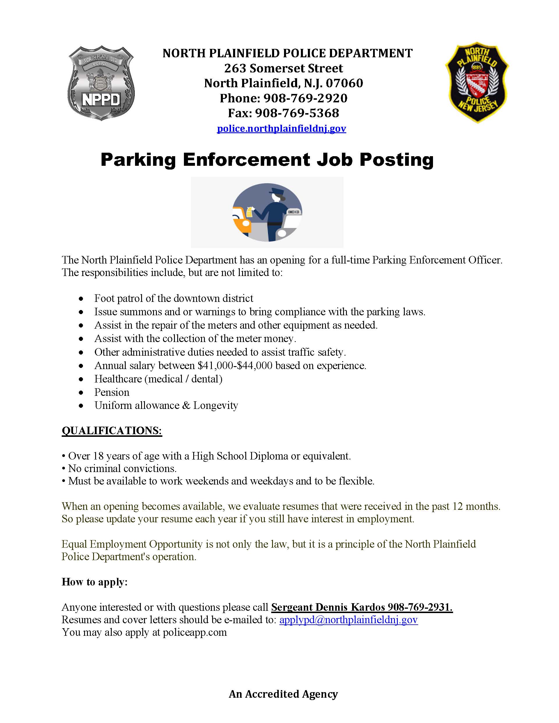 North Plainfield Police Department, NJ Public Safety Jobs
