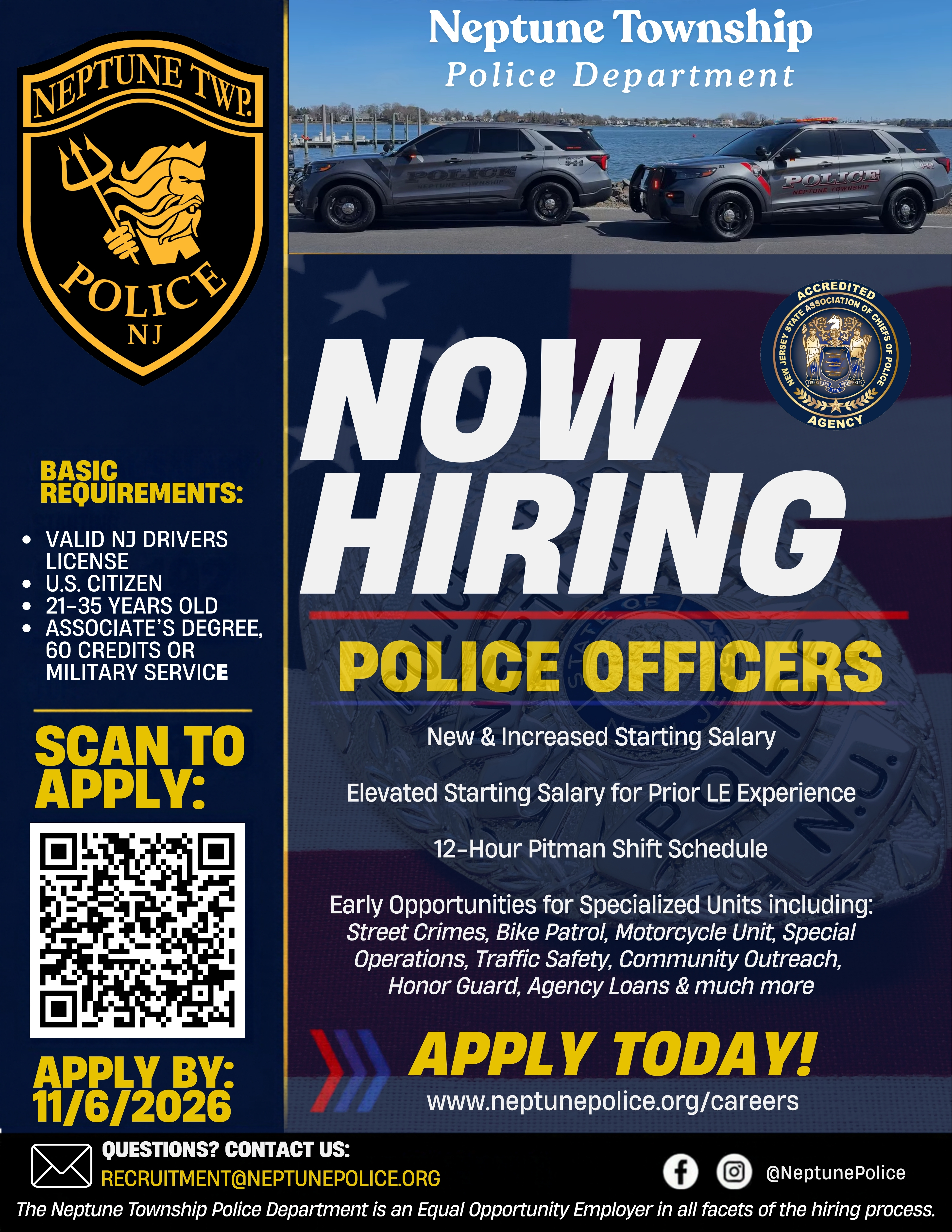Neptune Township Police Department, NJ Public Safety Jobs