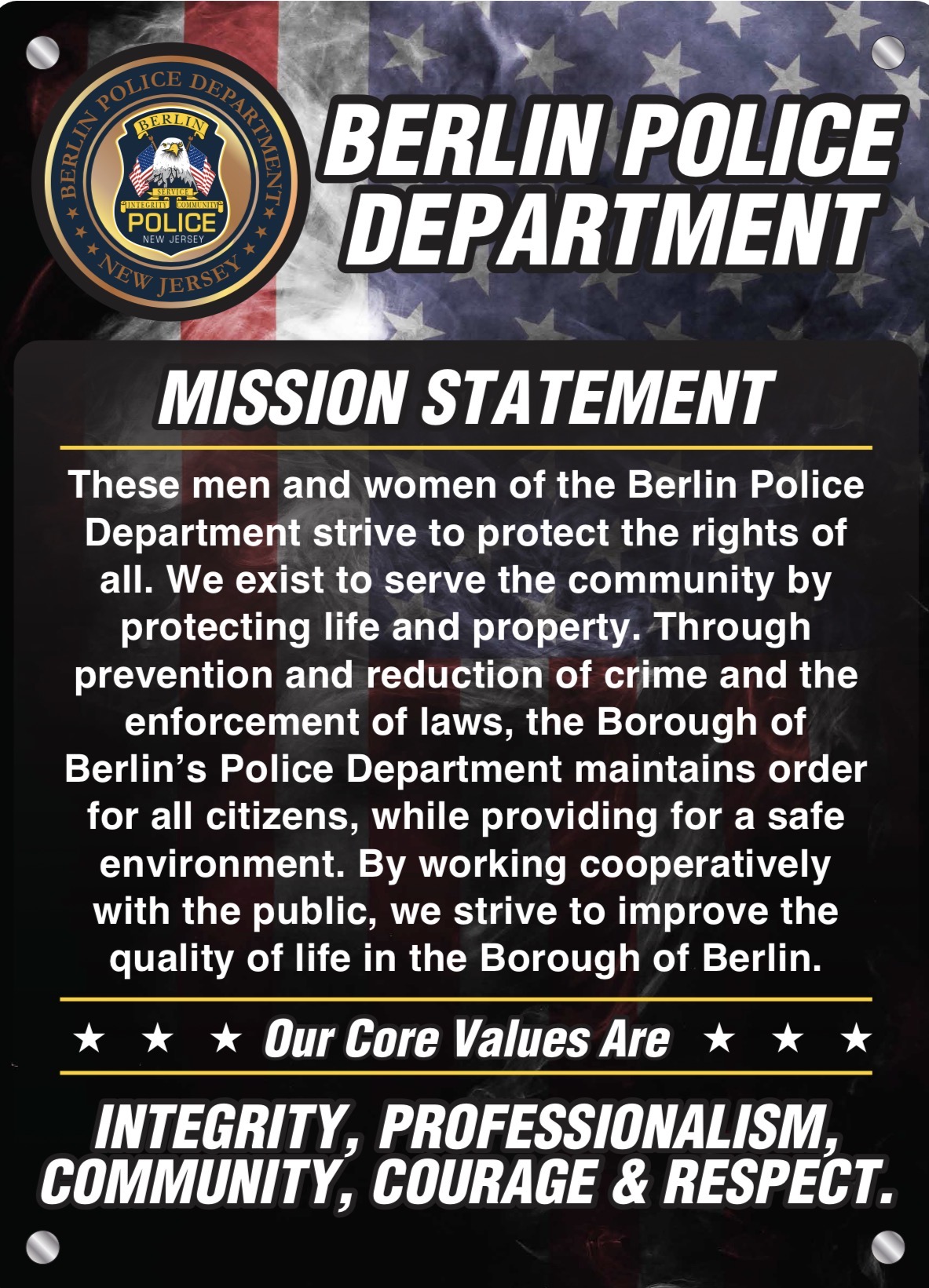 Berlin Borough Police Department, NJ Public Safety Jobs