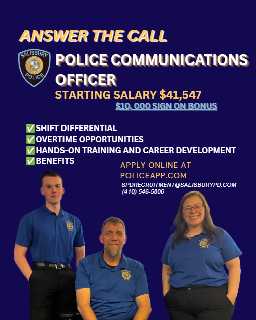 Salisbury Police Department, MD Public Safety Jobs