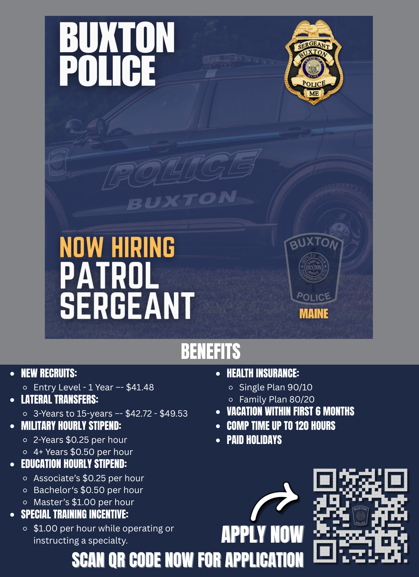 Buxton Police Department, ME Public Safety Jobs