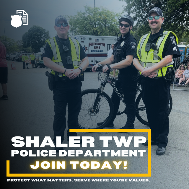Shaler Township Police Department, PA Public Safety Jobs