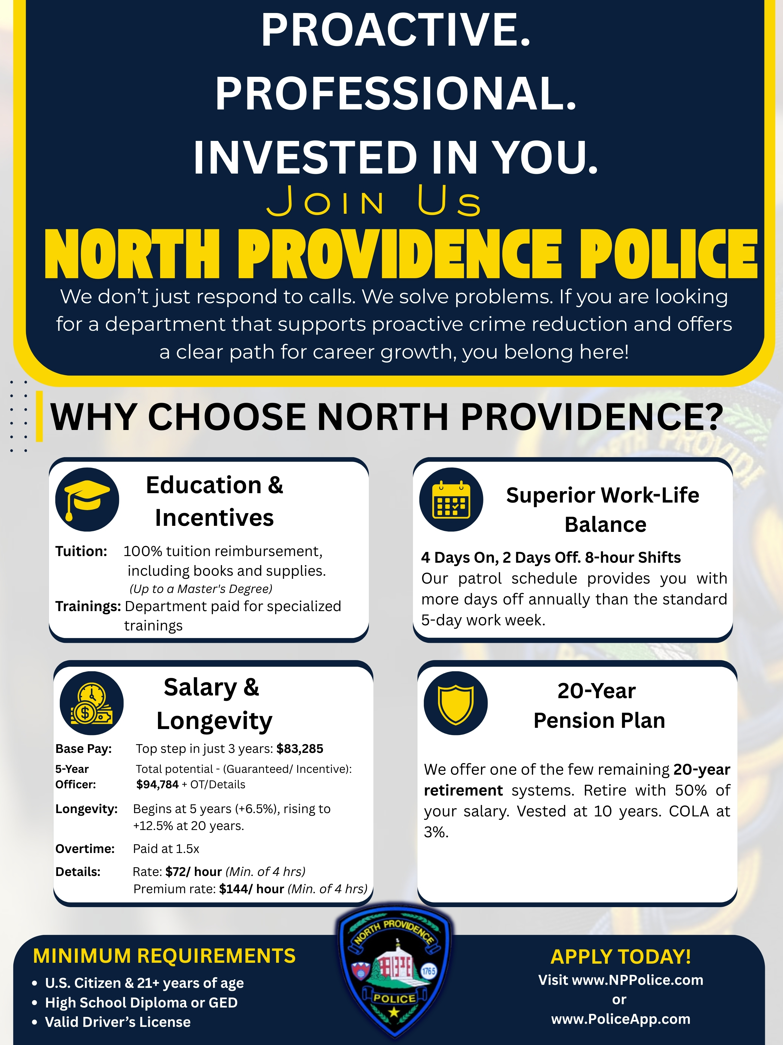North Providence Police Department, RI Public Safety Jobs