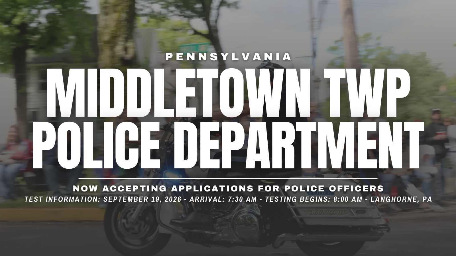 Join Middletown Twp PD!