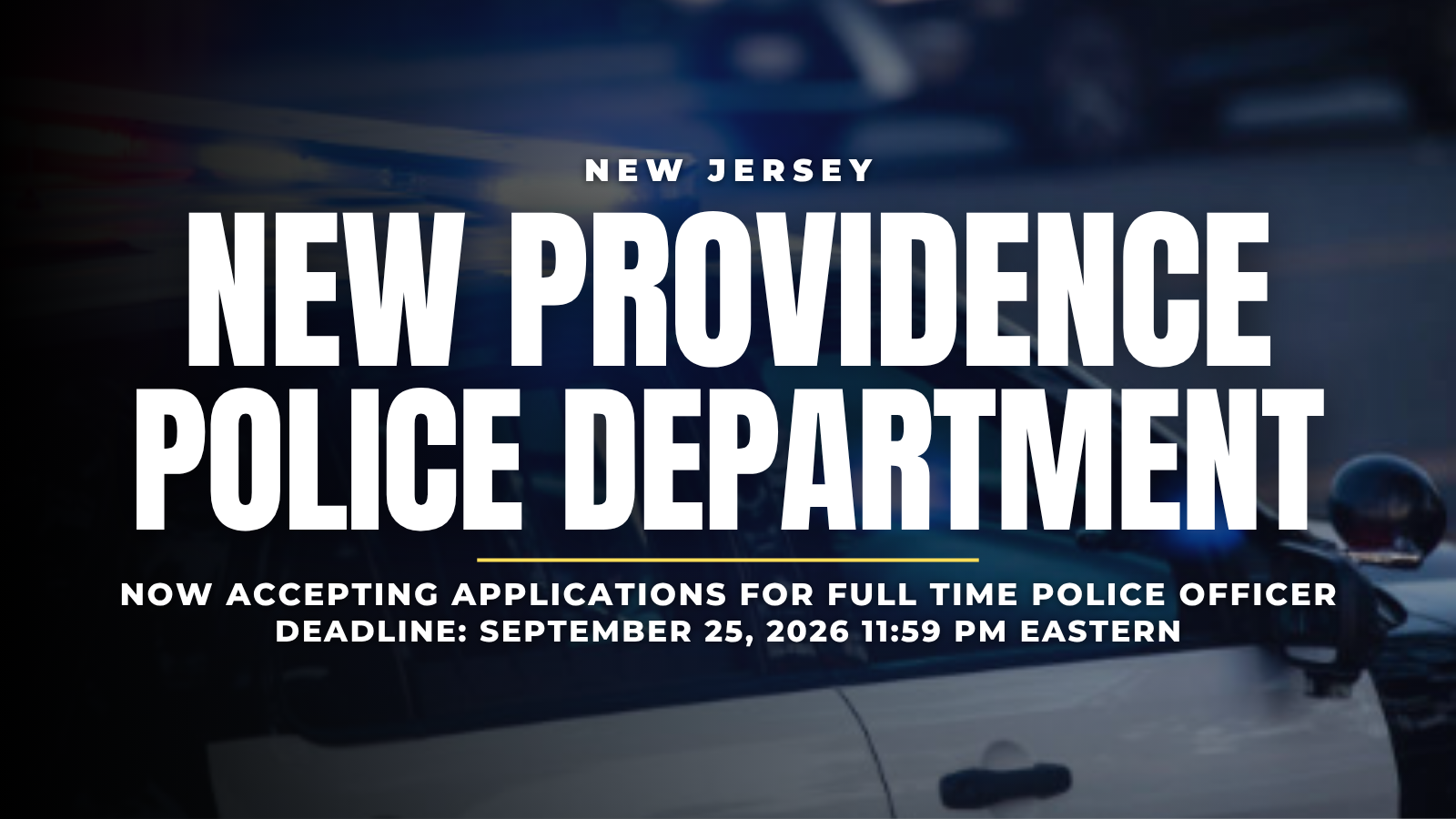 Join New Providence PD!