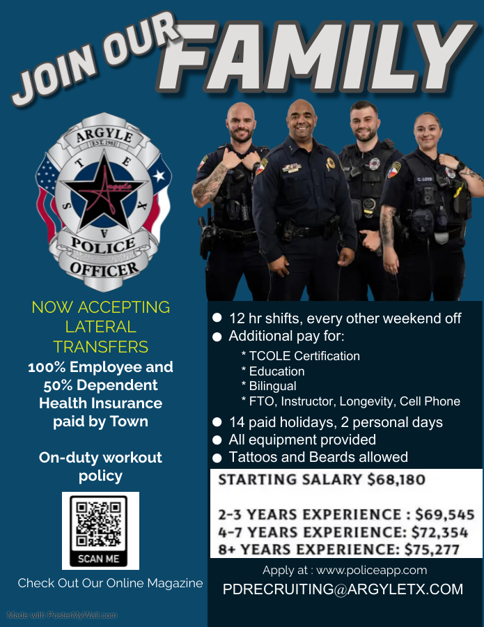 Argyle Police Department, TX Public Safety Jobs