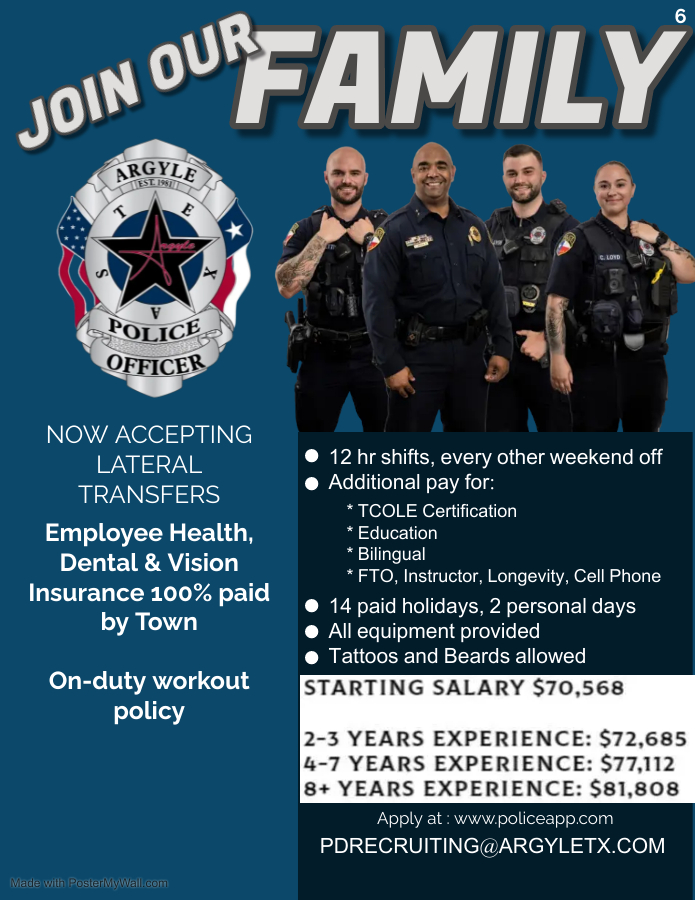 Argyle Police Department, TX Public Safety Jobs