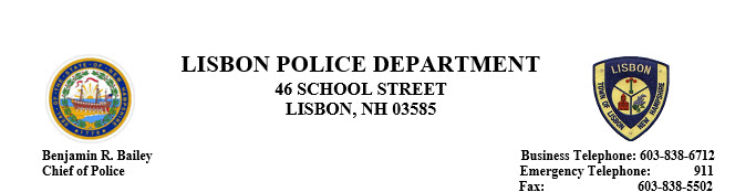 Lisbon Police Department, NH Public Safety Jobs