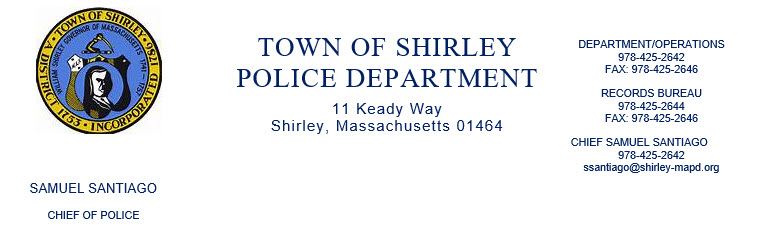 Shirley Police Department, MA Public Safety Jobs