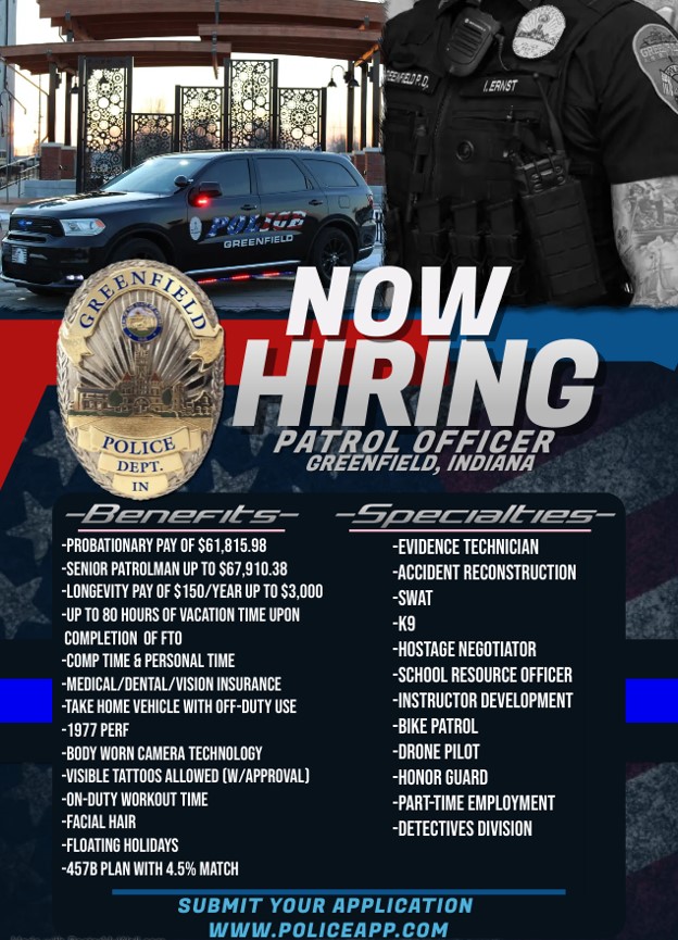 Greenfield Police Department, IN Public Safety Jobs