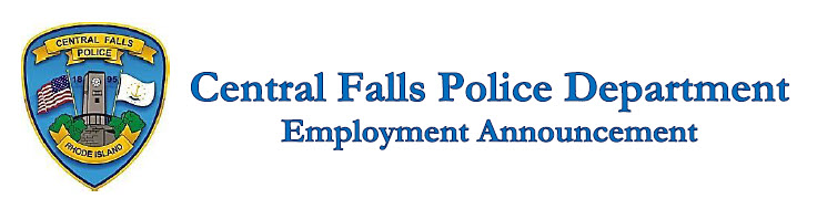 Central Falls Police Department, RI Public Safety Jobs