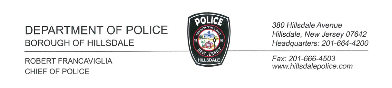 Hillsdale Police Department, NJ Public Safety Jobs