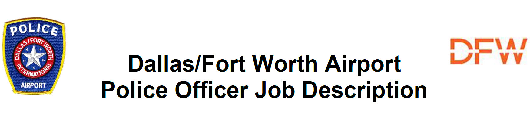 Dallas/Fort Worth Airport Department of Public Safety, TX Public Safety Jobs