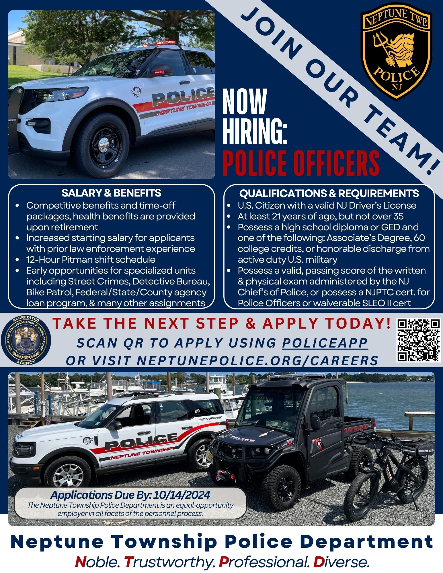 Neptune Township Police Department, NJ Public Safety Jobs
