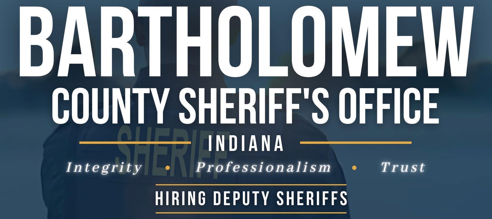 Bartholomew County Sheriff, IN Police Jobs Entry Level, Certified